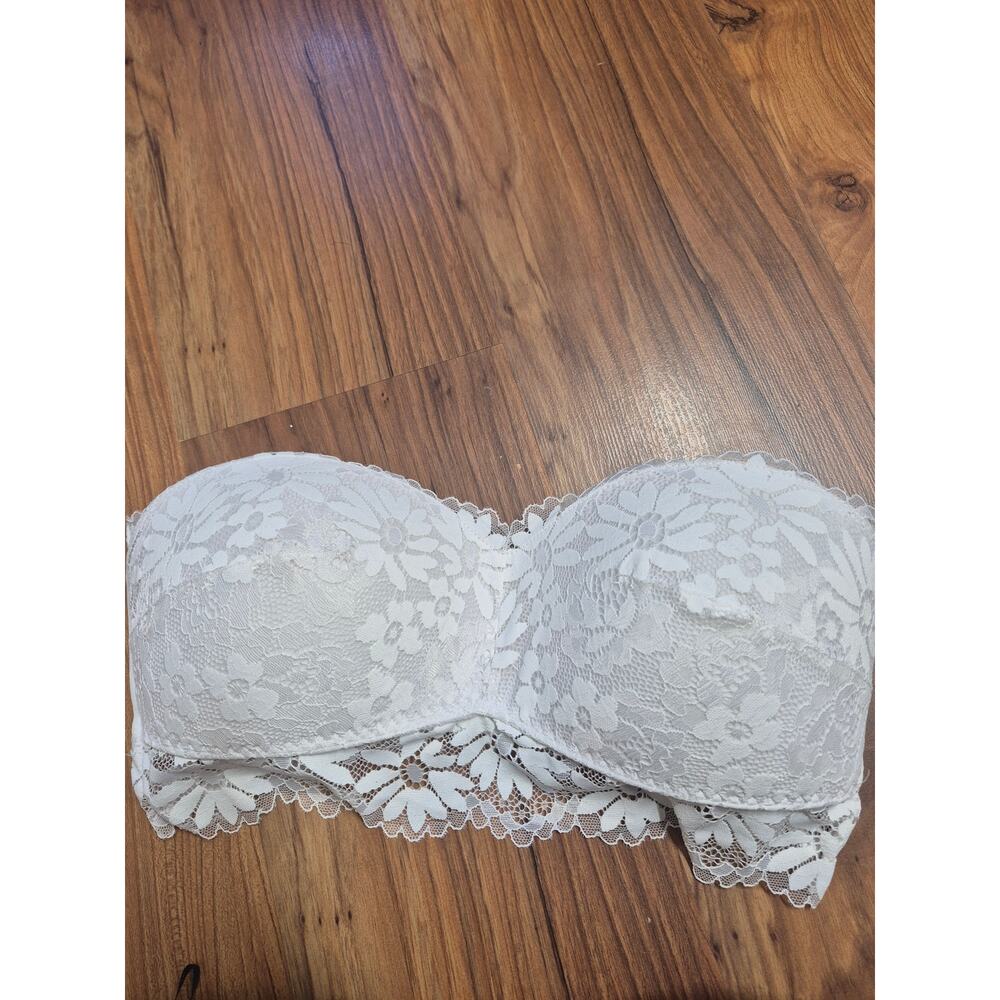 Lot of 2 Primark Strapless Bras Black White Lace Wireless Size XL 18/20 8296 - Picture 2 of 10